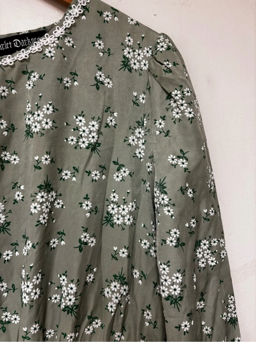 Scarlett Darkness Floral Peasant Maxi Dress